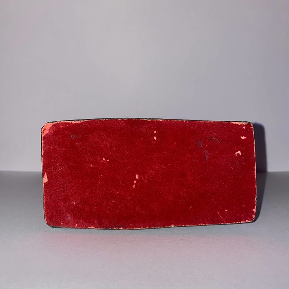 Aztec Mayan Zarebski God Crushed Malachite Statue with Gold Accents 4.3"x2.8 - Picture 4 of 4